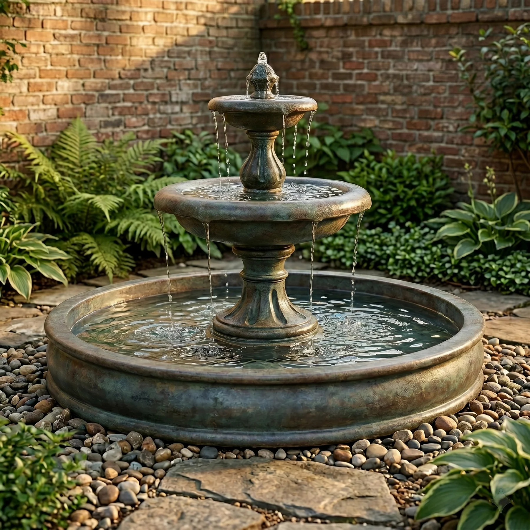 Mantova Tiered Pond Outdoor Water Fountain