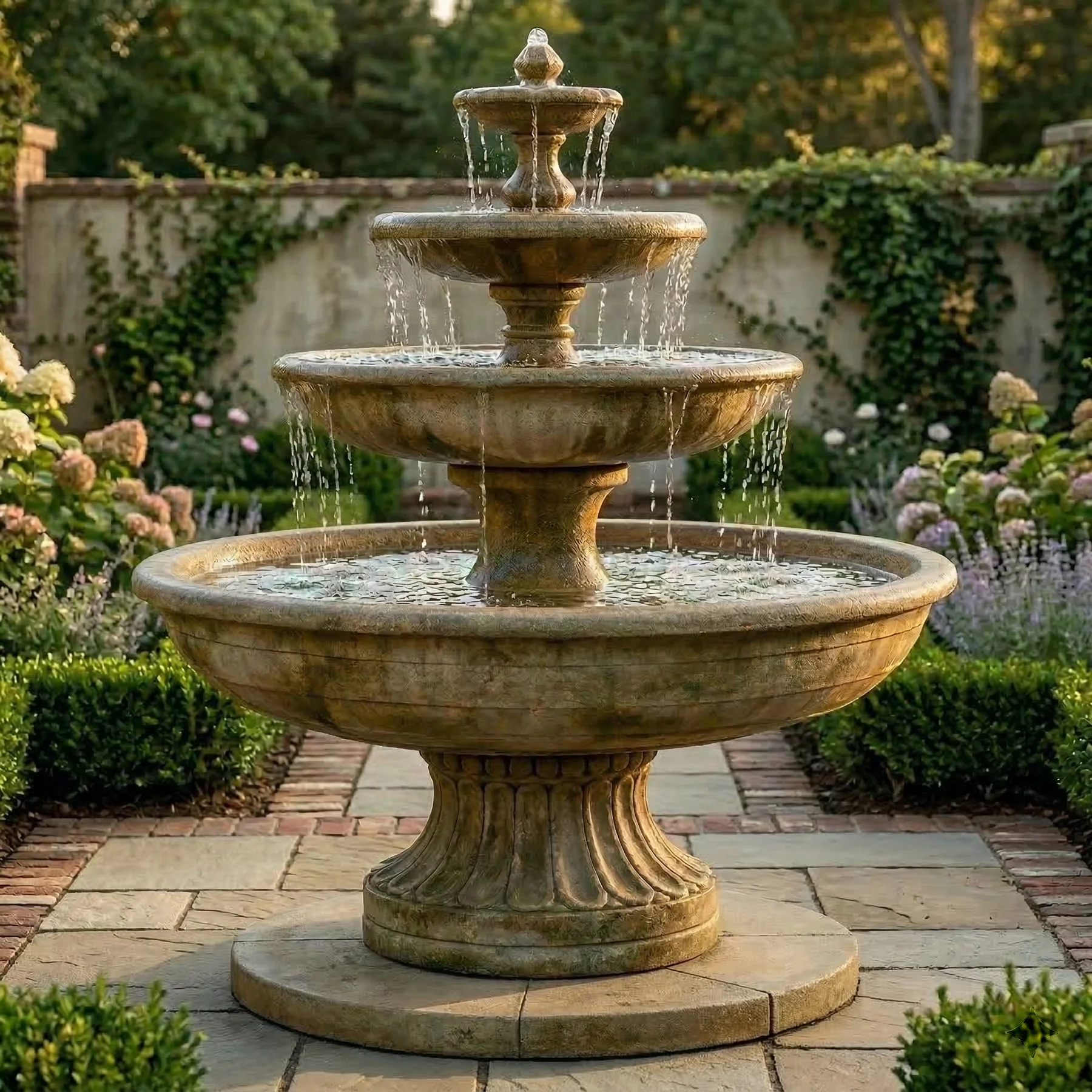 Marina 4 Tier Outdoor Water Fountain