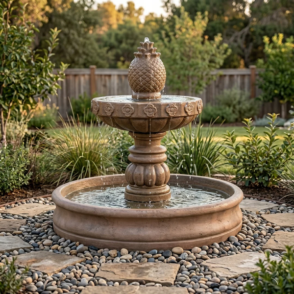 Mariposa Outdoor Water Fountain With 55 Inch Basin