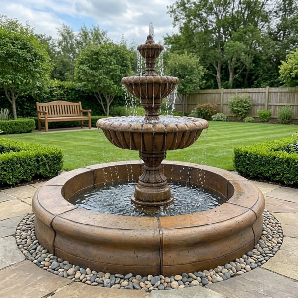 Marsala 3-Tier Fountain with Fiore Pond