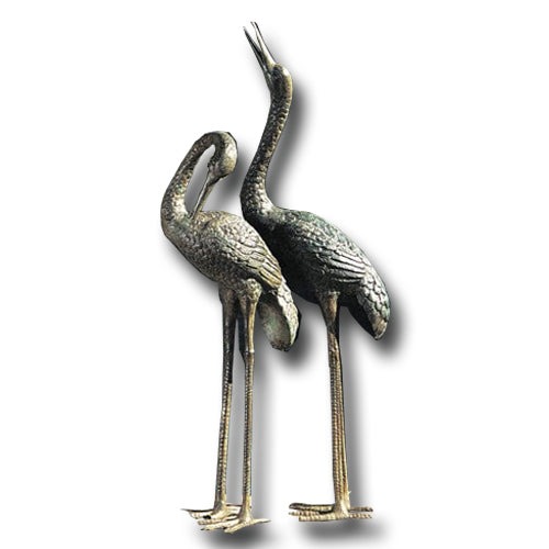 Brass Baron Medium Crane Pair Garden | Pool Accent