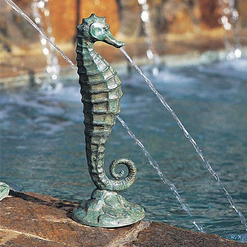 Brass Baron Medium Seahorse Garden | Pool Accent