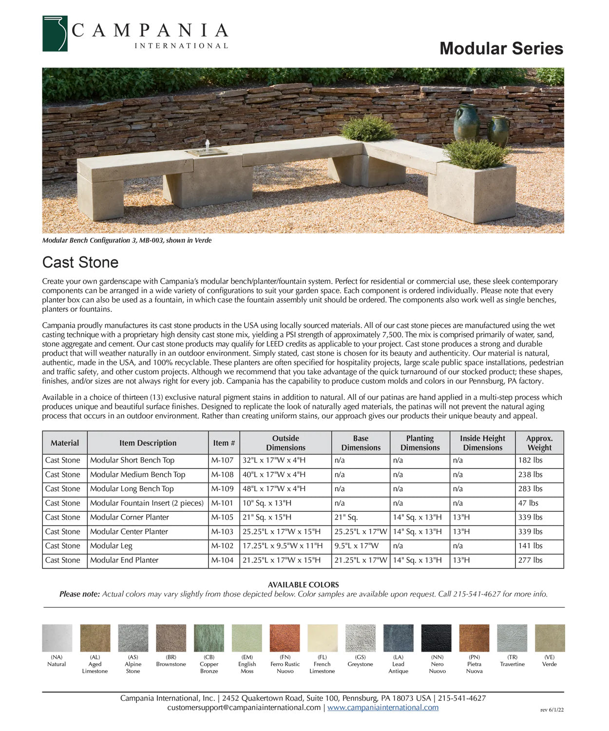 Modular Bench Configuration Series 1