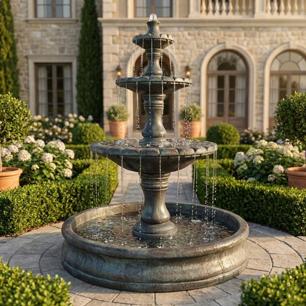 Monaco Three Tier Fountain with 55" Basin