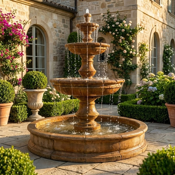 Montefalco Three Tier Pond Fountain