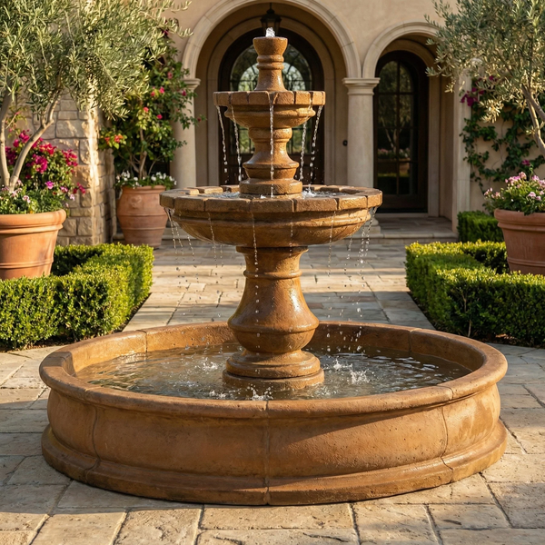 Montefalco Two Tier Pond Fountain