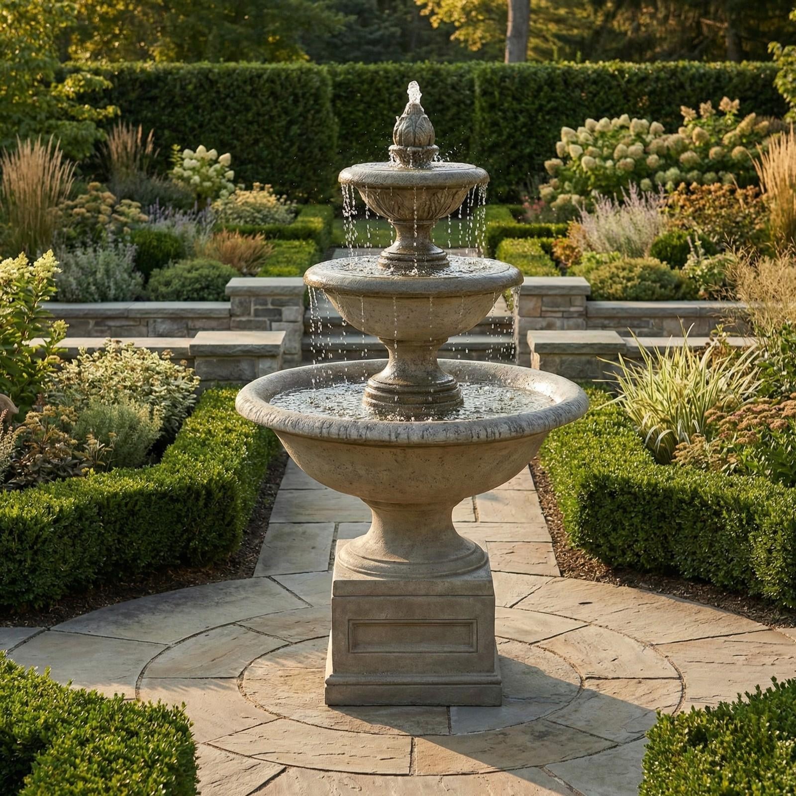 Monteros Tiered Outdoor Water Fountain