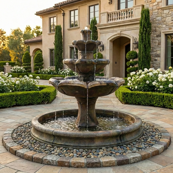 Montreux Three-Tier Fountain in Rondo Pool