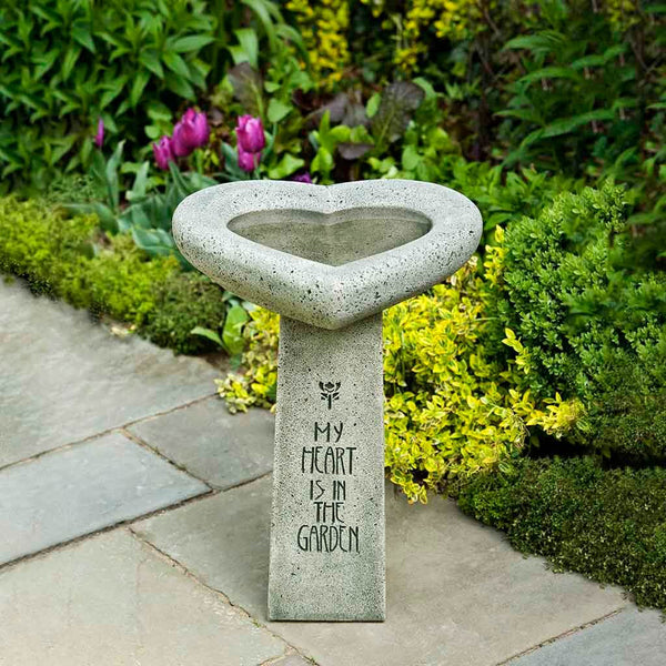 My Heart is in the Garden Birdbath