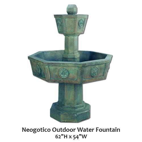 Neogotico Outdoor Water Fountain