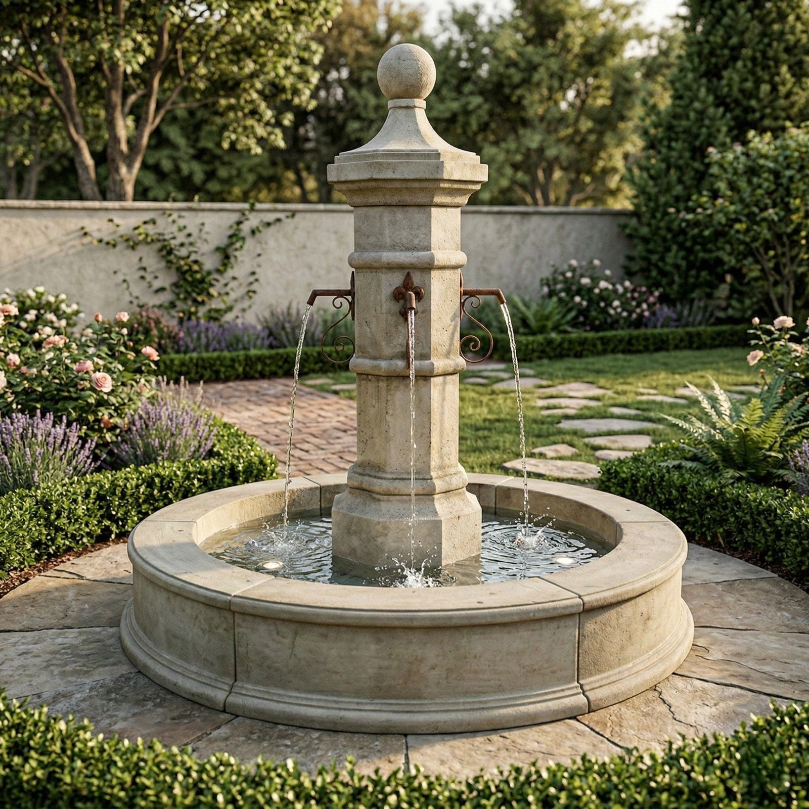 Octavia Outdoor Garden Fountain in Easy Pond