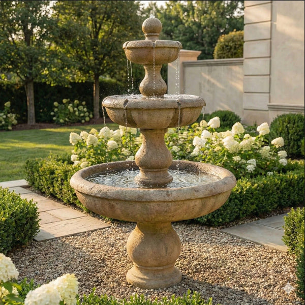 Old Classic 3-Tier Garden Water Fountain