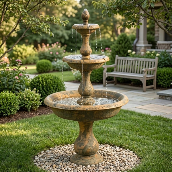 Old Toscano 3-Tier Garden Water Fountain