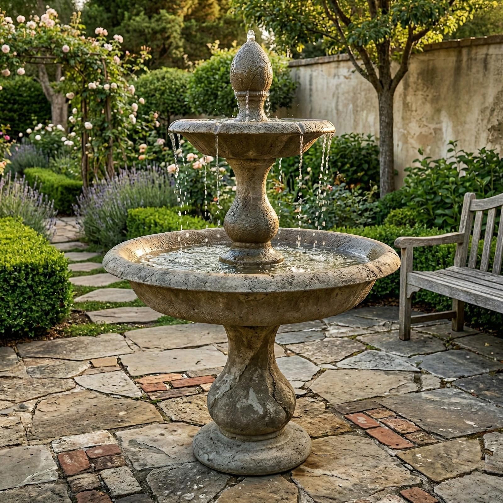 Old Toscano Garden Water Fountain