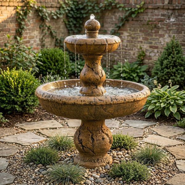 Old Classic Tiered Garden Water Fountain