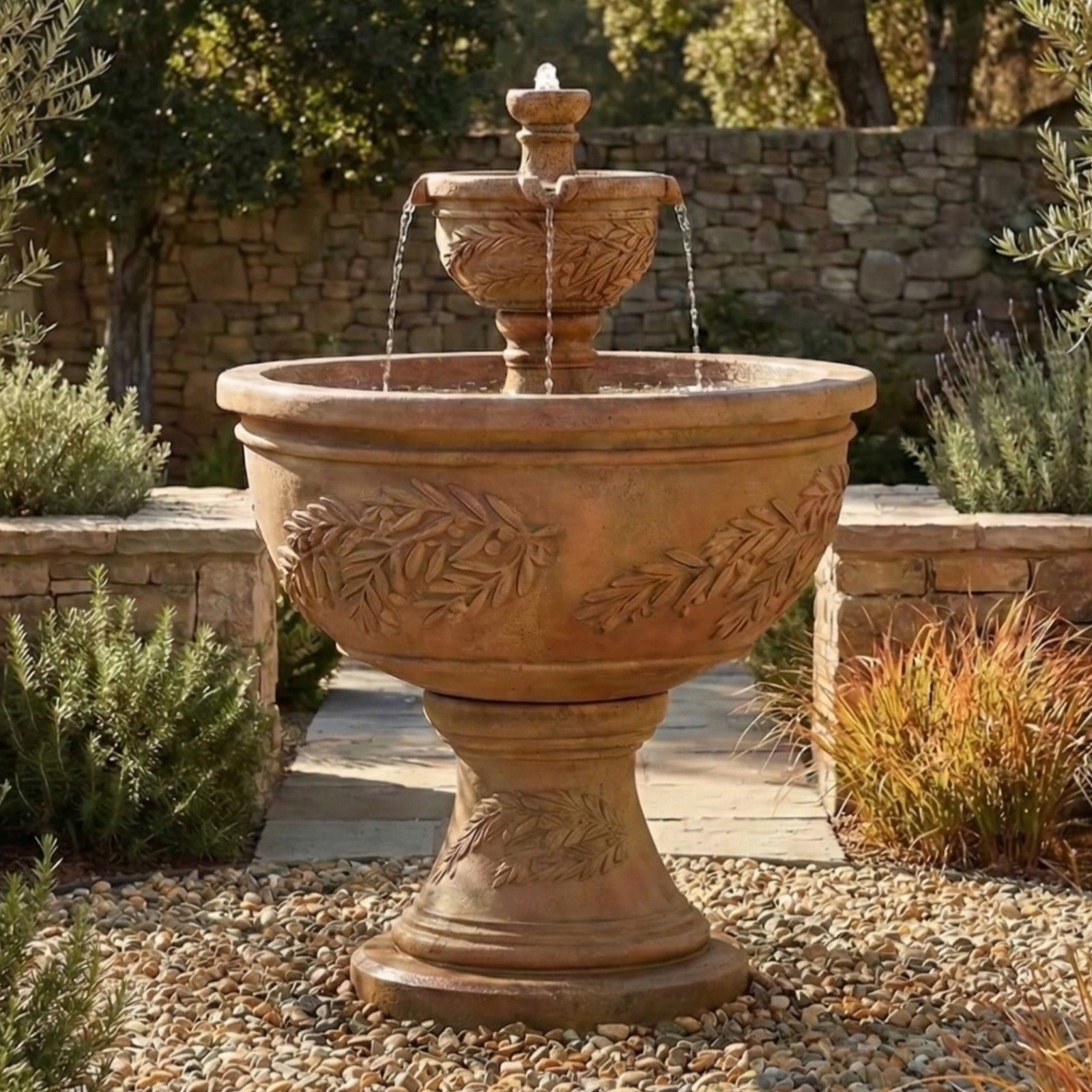 Oliva Two Tier Outdoor Water Fountain