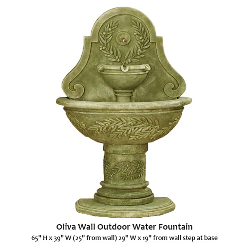 Oliva Wall Outdoor Water Fountain