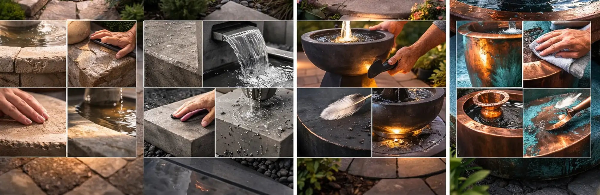 Outdoor fountain materials
