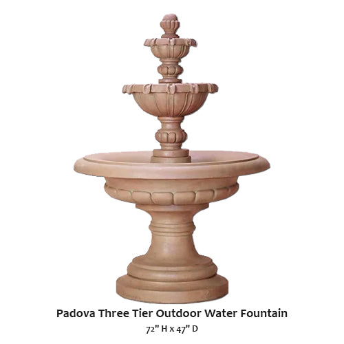 Padova Three Tier Outdoor Water Fountain