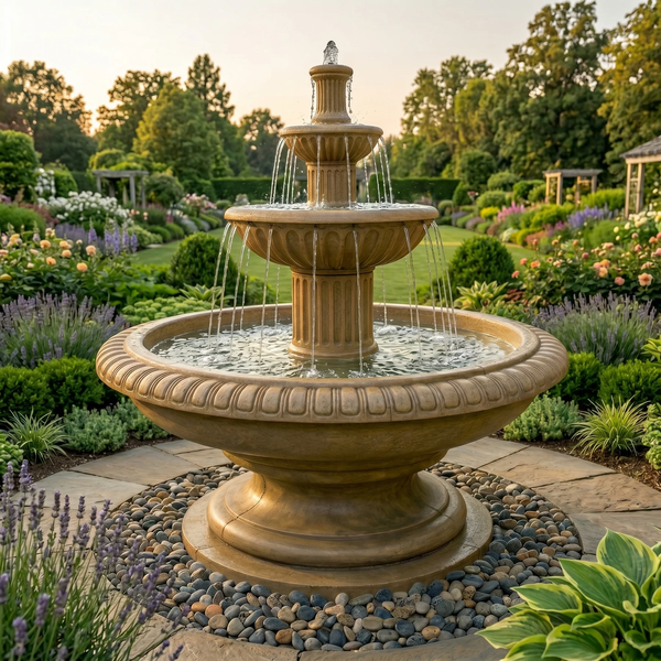 Palazzo Fluted Large Outdoor Fountain