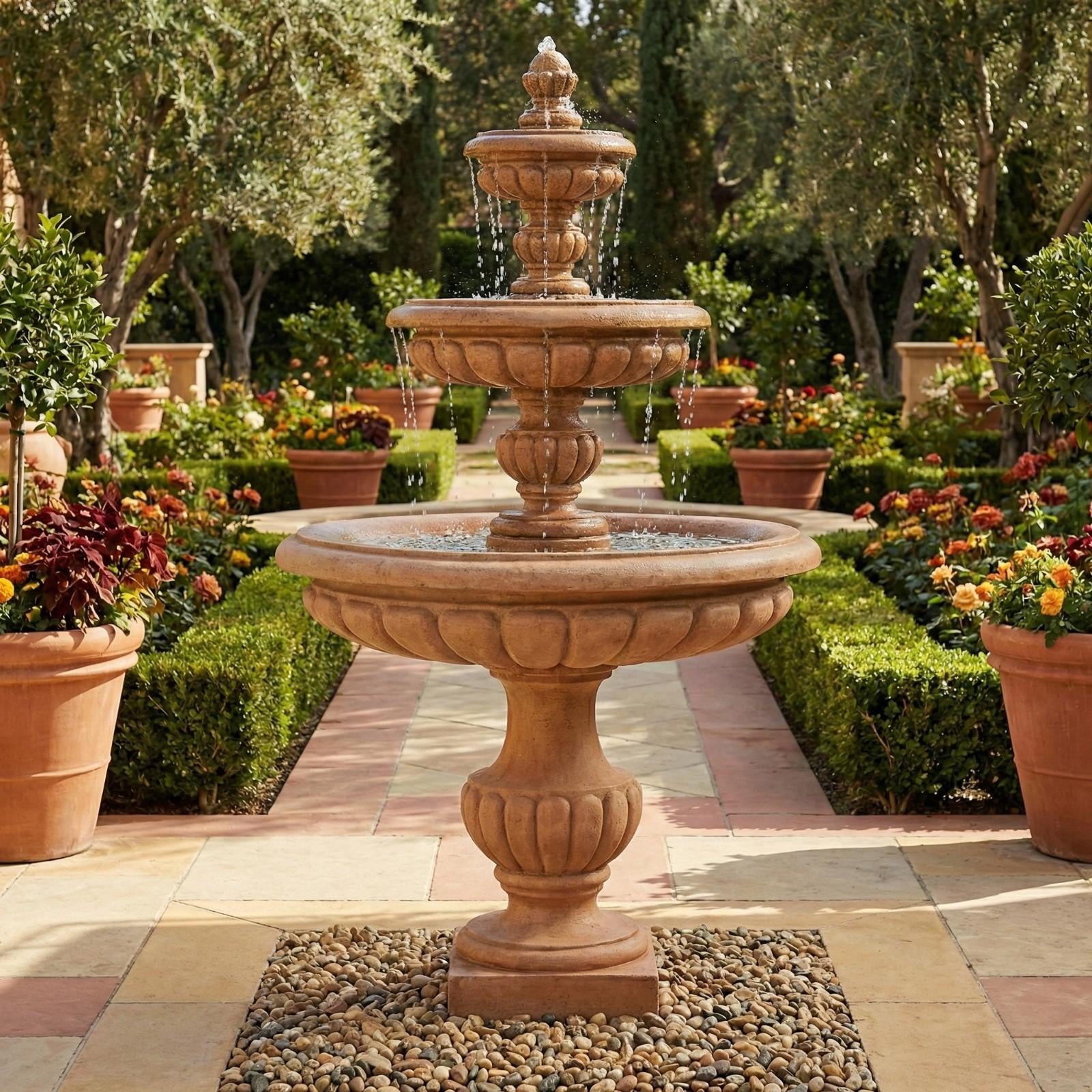 Parigi Three Tier Outdoor Water Fountain