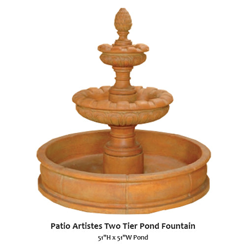 Patio Artistes Two Tier Pond Fountain