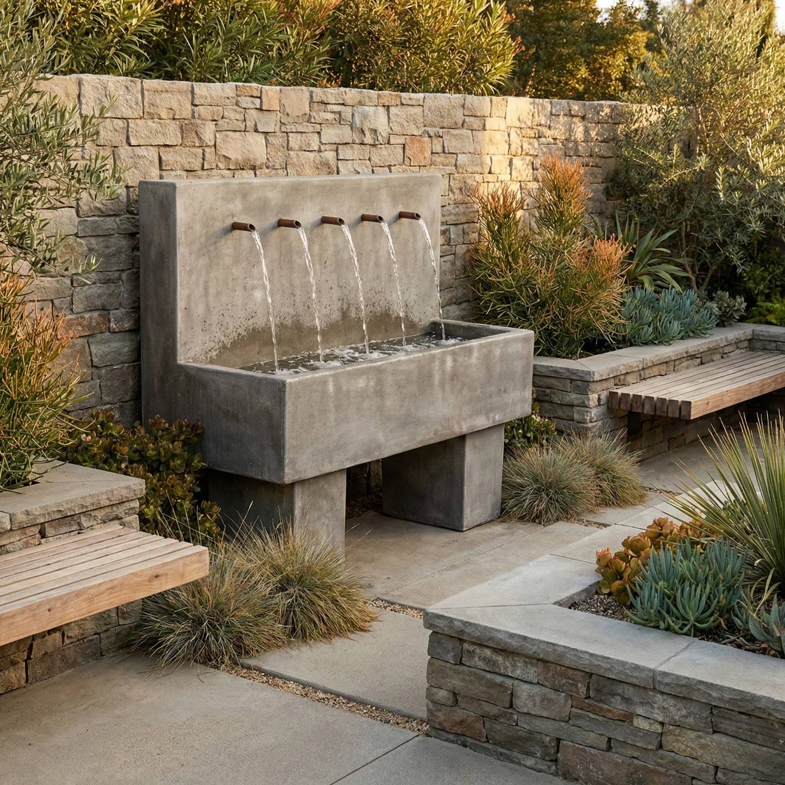 Penta Wall Fountain Tall