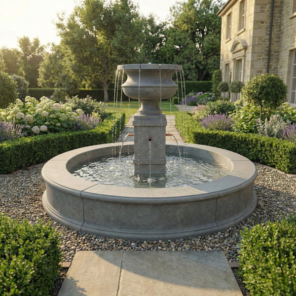 Piazza Aventino Easy Pond Fountain w/ Copper Spouts