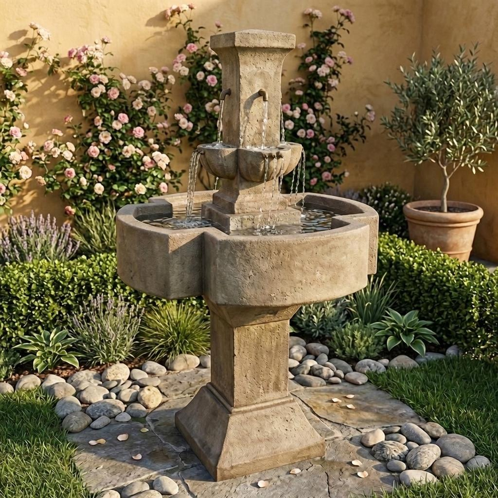 Piazza Tiered Outdoor Fountain