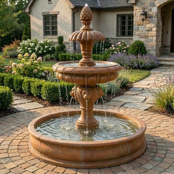 Piloni Two Tier Pond Fountain