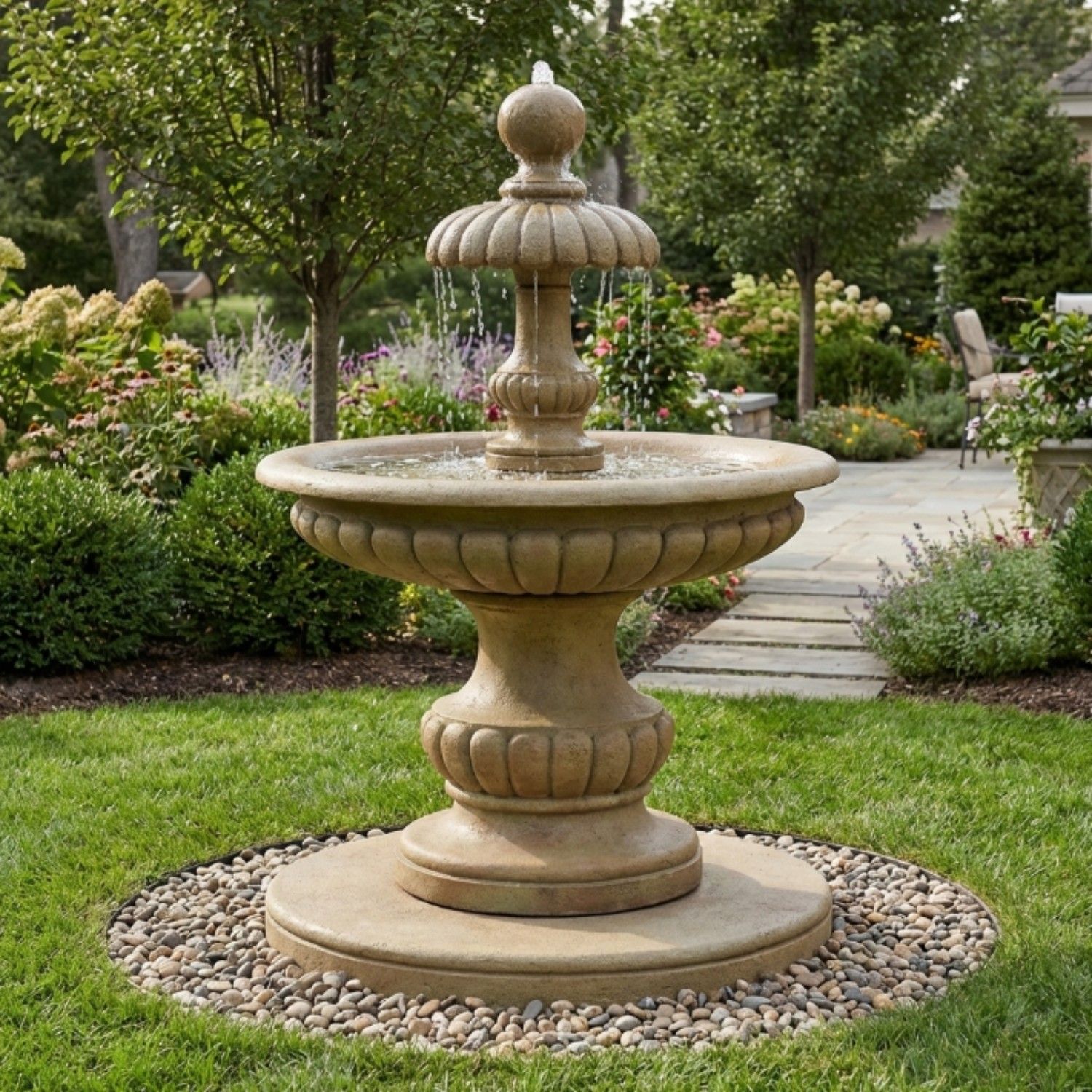 Porto Cervo Outdoor Water Fountain