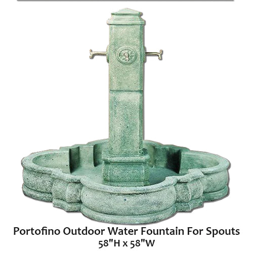 Portofino Outdoor Water Fountain For Spouts