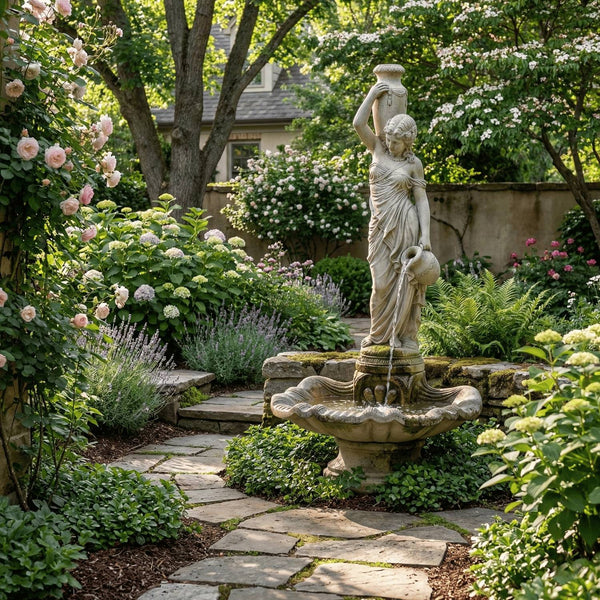 Rebecca At Well Fountain in Sunburst Shell