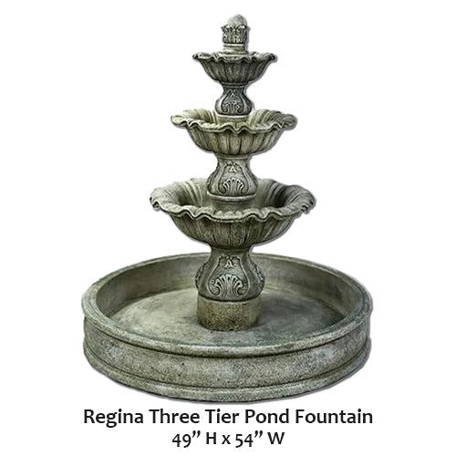 Regina Three Tier Pond Fountain