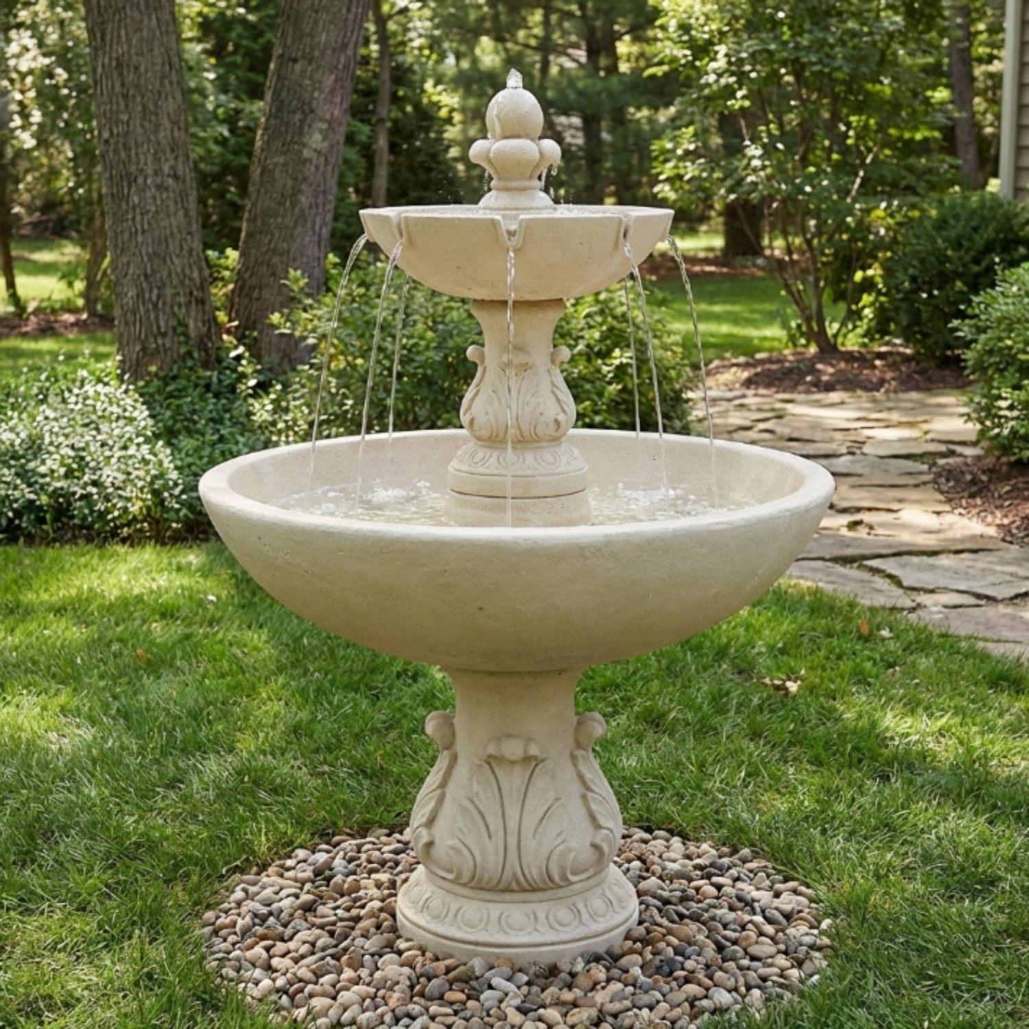 Riviera Cast Stone Garden Fountain