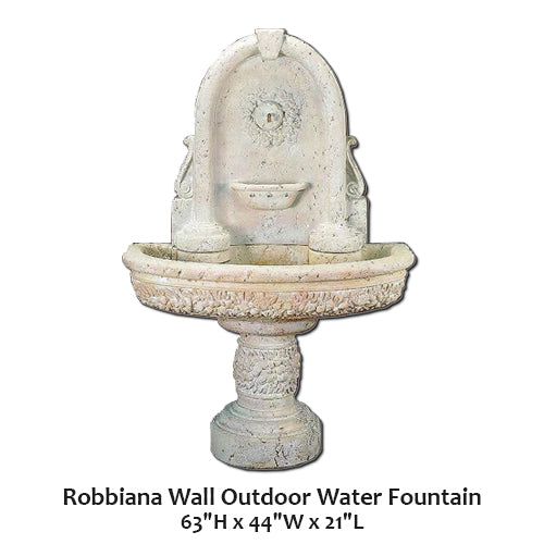 Robbiana Wall Outdoor Water Fountain