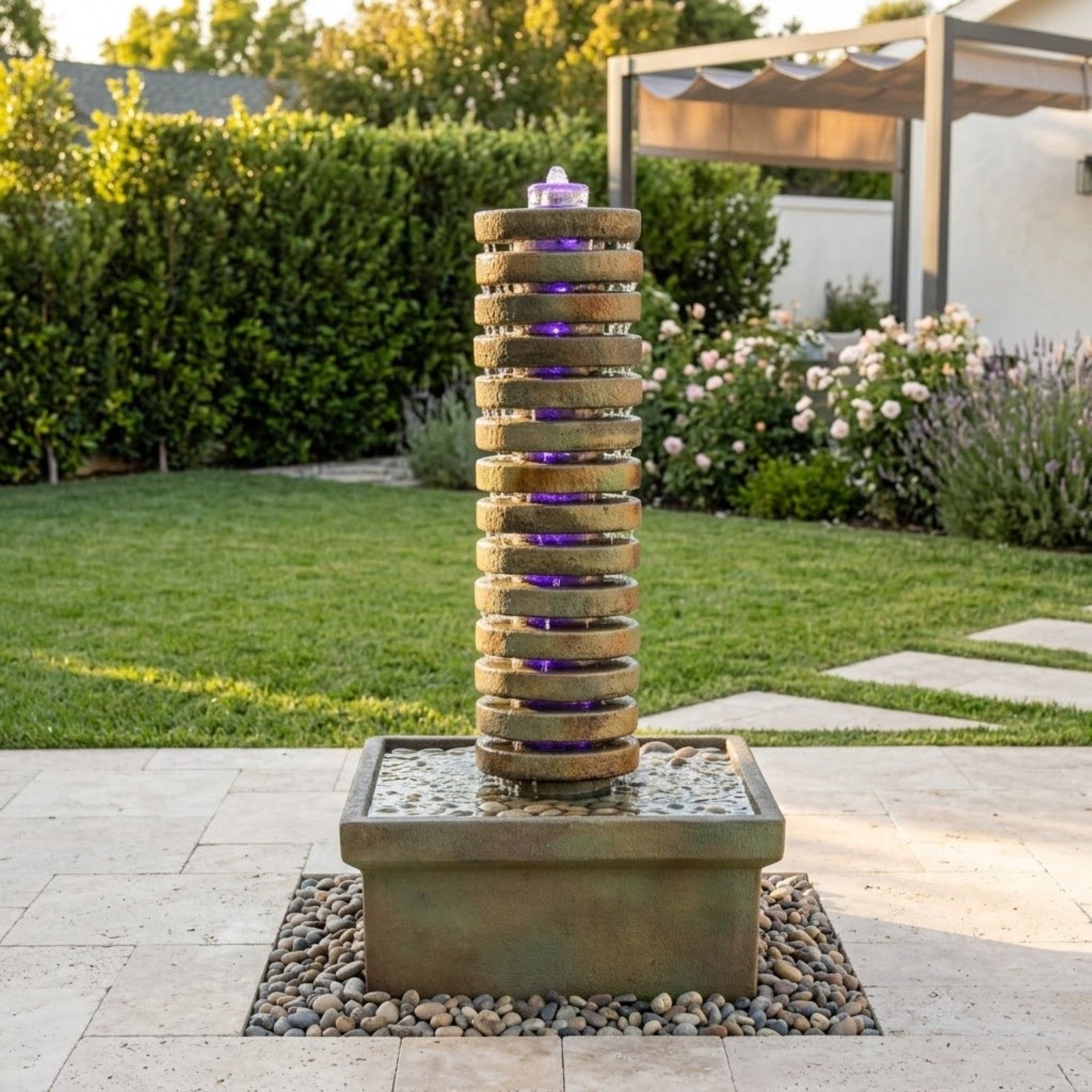 Round Luminaire Fountain