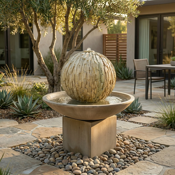 Rubix With Riser Garden Water Fountain