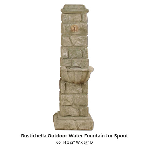 Rustichella Outdoor Water Fountain for Spout