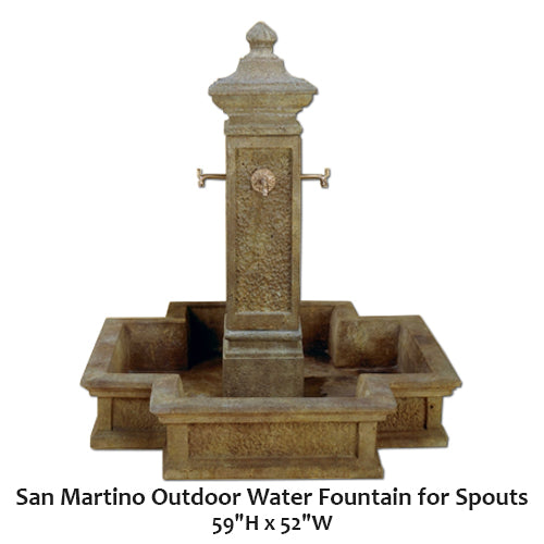 San Martino Outdoor Water Fountain for Spouts