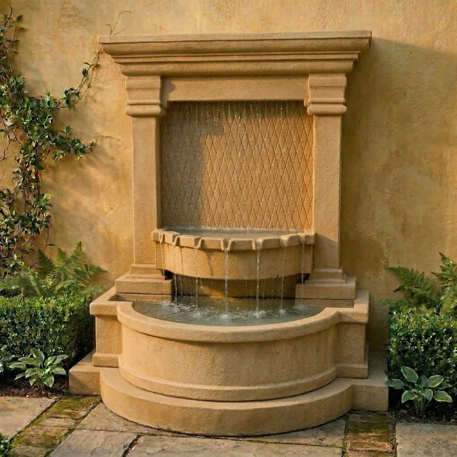 Savonna Diamond Wall Of Water Wall Fountain