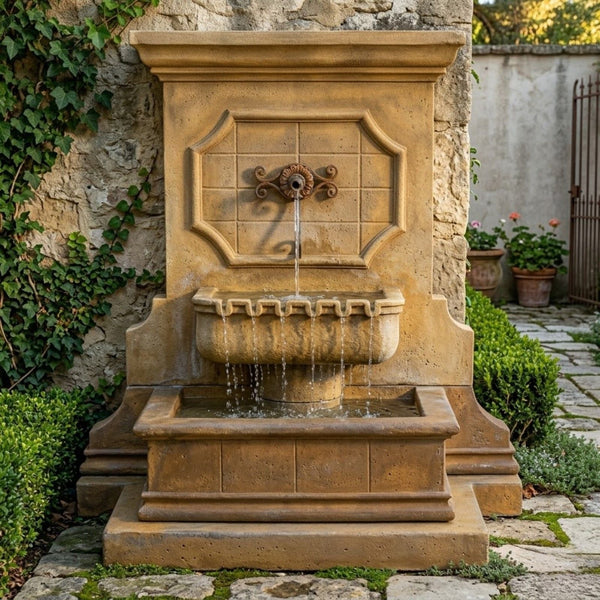 Savonna Wall Fountain With Step For Spout