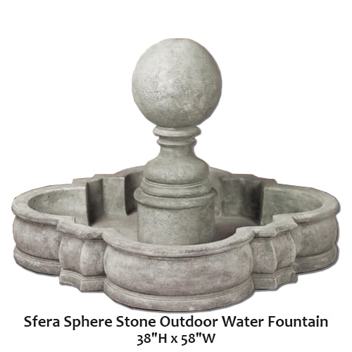 Sfera Sphere Stone Outdoor Water Fountain