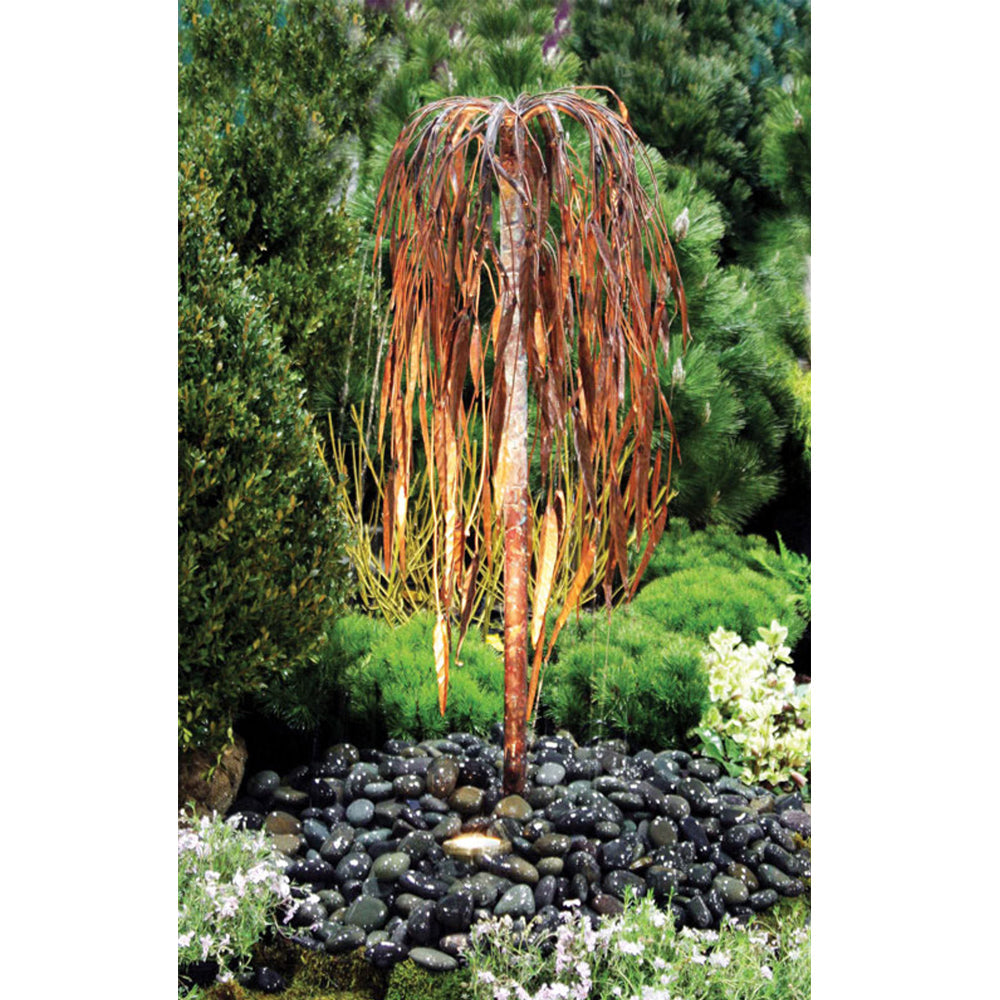 37" Copper Weeping Willow Garden Fountain