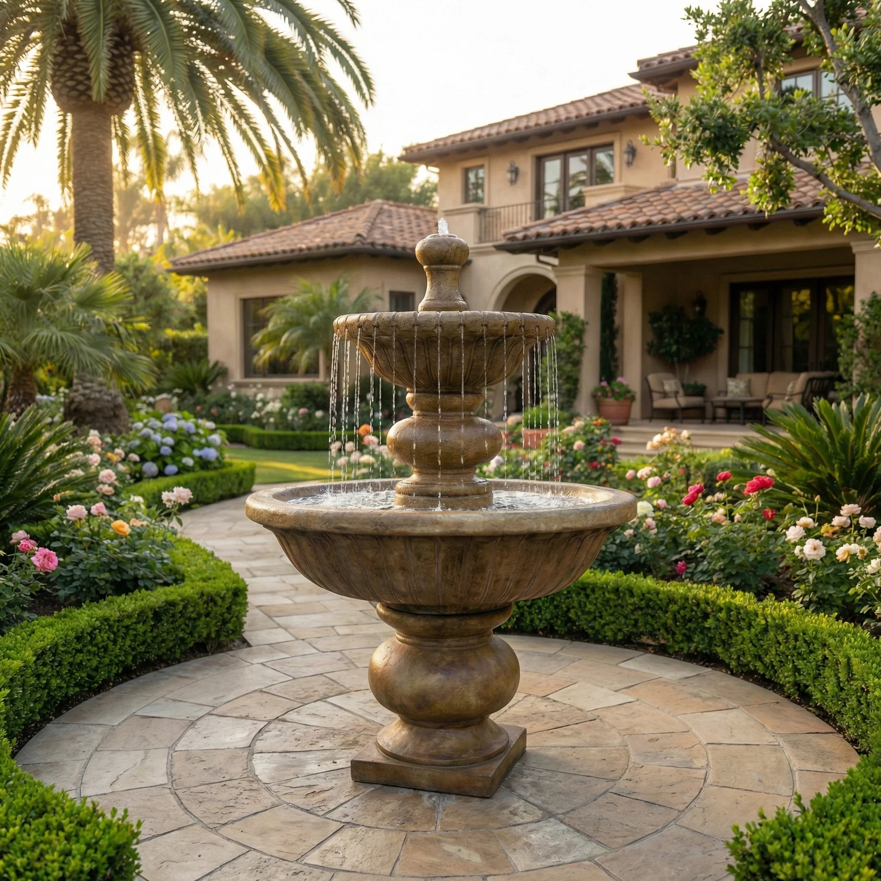 Siena Cascade Outdoor Fountain
