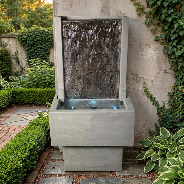 Slate Fountain with Tall Base