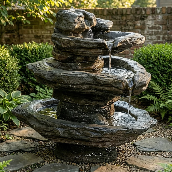 Slate Three Tier Outdoor Water Fountain