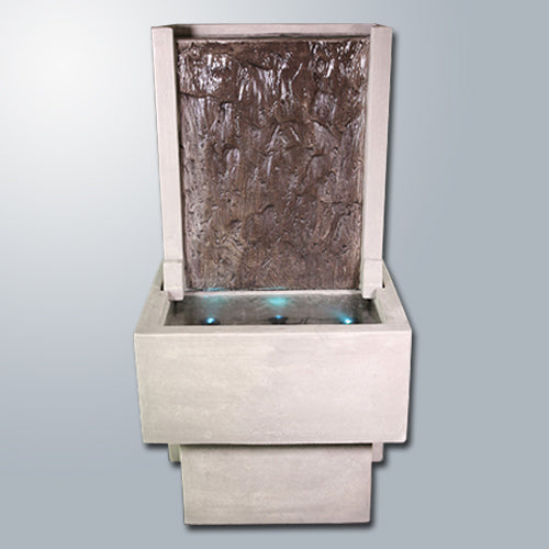 Slate Waterwall Fountain with Tall Base