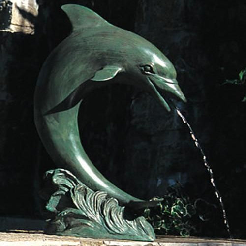 Brass Baron Small Single Dolphin Garden | Pool Accent