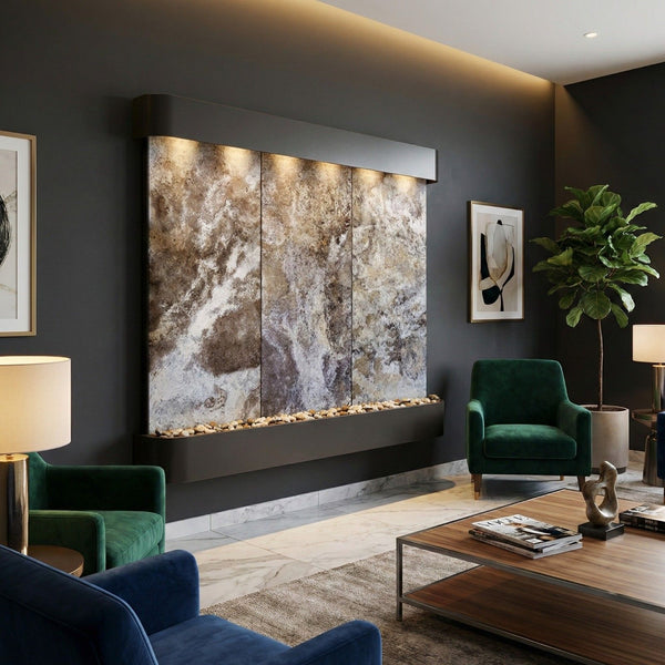 Solitude River Three Panel Wall Fountain